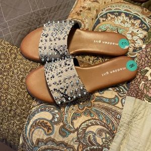 Madden Girl Studded Sandals in size 8 Brown color